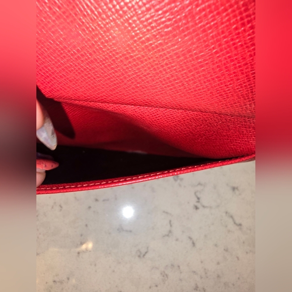 Louis Vuitton Red Epi leather Porte- Tressor Etui Papiers wallet - Picture 10 of 16